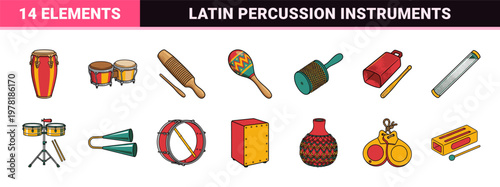 Latin Percussion Musical Instrument Set