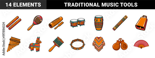 Latin Folk Music Percussion Assets