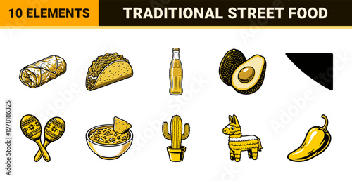 Mexican Cuisine Gastronomy Graphic Sheet