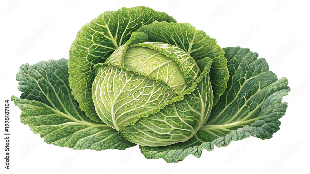 Fototapeta premium cabbage isolated on transparent background