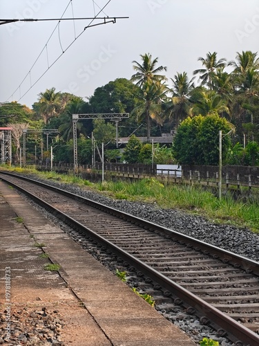 railway tracks in the countryside