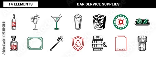 Festive Barware and Drink Elements