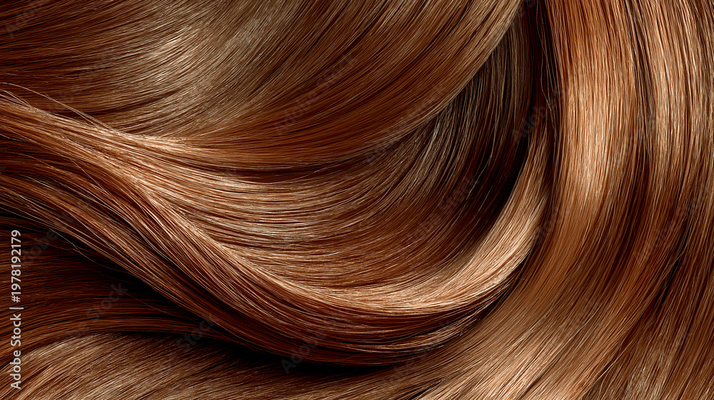 Fototapeta premium hair close-up with shiny healthy texture