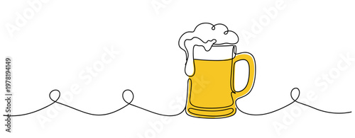 Beer mug filled with froth standing on plain white background. no editable strokes