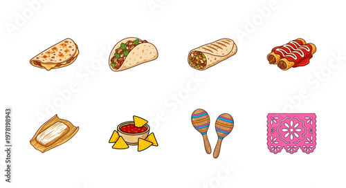 Mexican Food and Fiesta Graphic Set