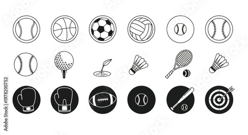 Collection of vintage-style icons featuring musical and communication symbols