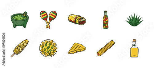 Mexican Street Food and Fiesta Elements