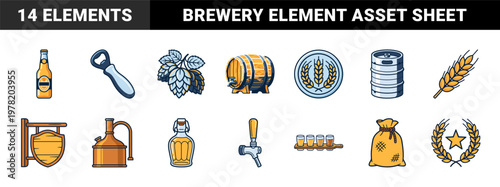 Craft Brewery and Beer Beverage Graphic Sheet