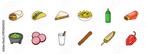 Mexican Street Food Gastronomy Set