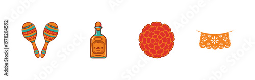 Mexican Fiesta Celebration Graphic Assets