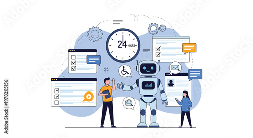 Artificial intelligence robot provides 24-hour customer support and task management for a more efficient business workflow.