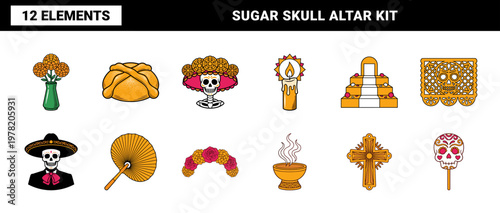 Mexican Day of the Dead Folk Art Assets