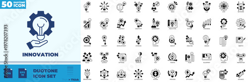 Innovation Duotone Editable Icons set