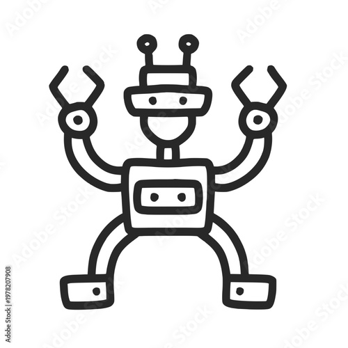Friendly Robot Automation Icon