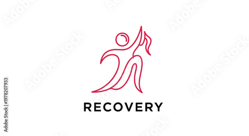Recovery icon, fitness logo, wellness symbol, vector graphic