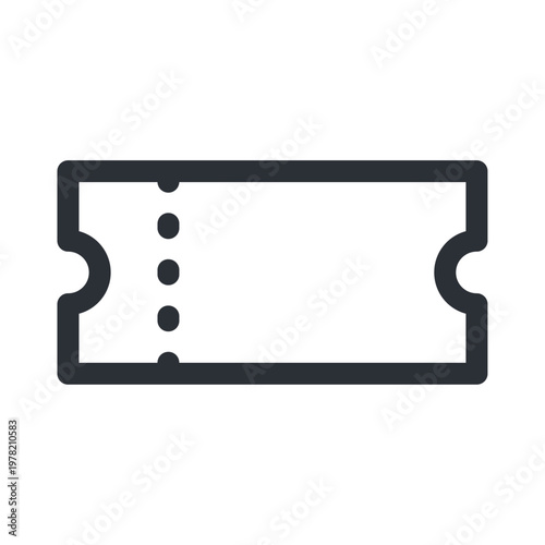 割引クーポン券のシンプルな線画アイコン素材