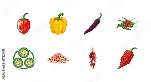 Hot Chili Pepper Variety Asset Sheet