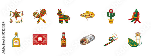Mexican Celebration Party Graphics