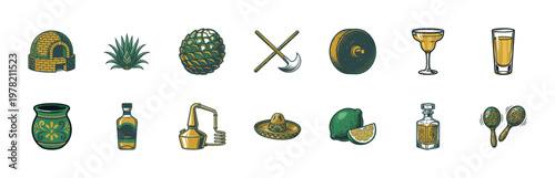 Tequila and Agave Bar Asset Collection