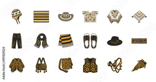 Andean Folk Apparel and Textile Graphics