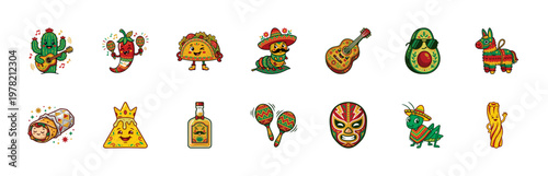 Festive Mexican Cartoon Assets