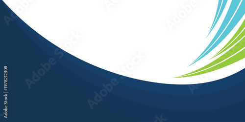 Modern abstract background with blue and green wave design. Perfect for corporate templates, business presentations,