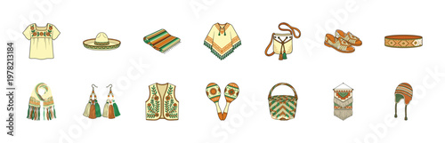 Ethnic Folk Apparel and Textile Asset Sheet