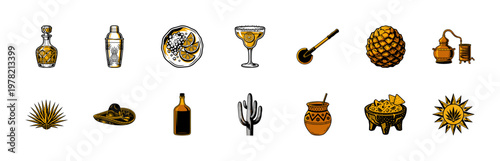 Mexican Tequila Bar Culture Graphics