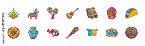 Mexican Folk Art Graphic Elements