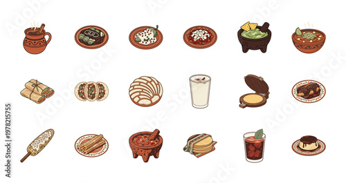 Traditional Mexican Food Vector Elements