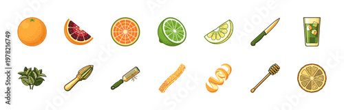 Citrus Fruit and Kitchen Asset Grid