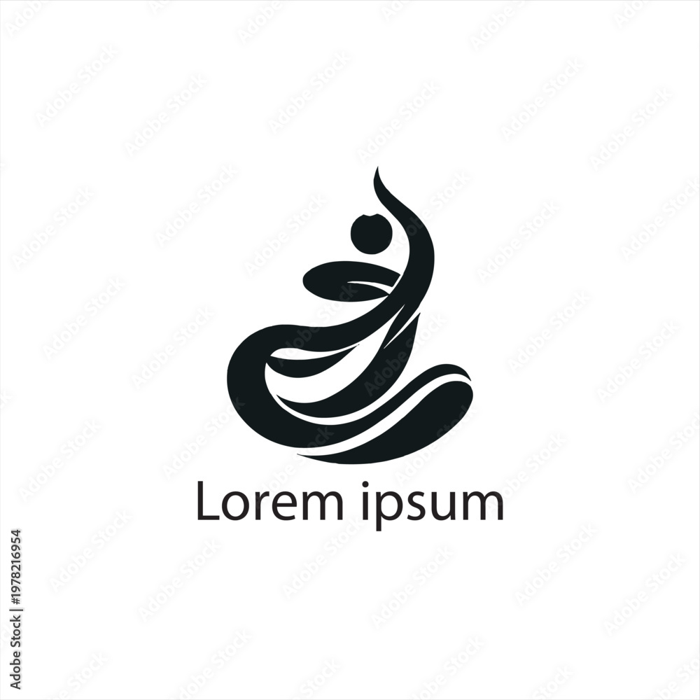 Obraz premium Minimalist Yoga Symbol Design for Branding