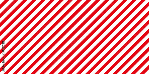 Red stripes on white background. Striped diagonal pattern Vector illustration of Seamless background Christmas or winter theme Background with slanted lines