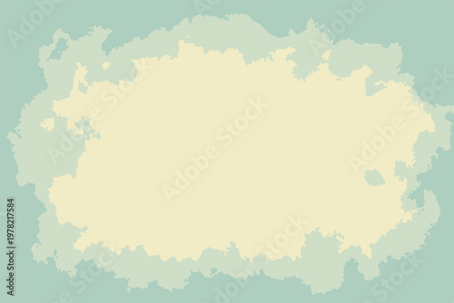 Abstract organic shapes pale blue and yellow