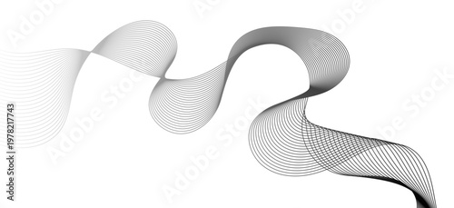 Abstract Wave Line Background, Colorful Flowing Line Design, Modern Wave Line for Banner, Poster, Website and Creative Graphic Design Vector.