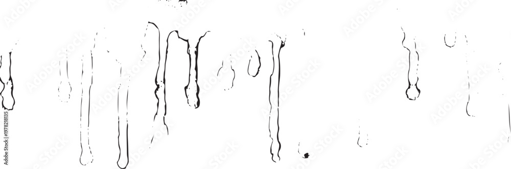 Fototapeta premium Black ink drips on white background