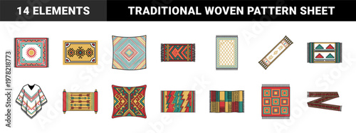 Tribal Folk Textile and Rug Pattern Assets