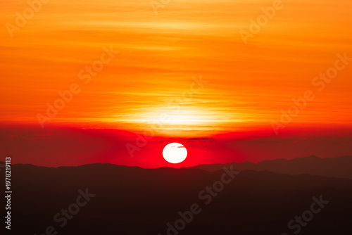 Sunrise in the morning, sunrise with clouds.