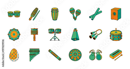 Latin Percussion Musical Instrument Collection