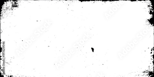 Grunge texture background with black border and white center and various speckled