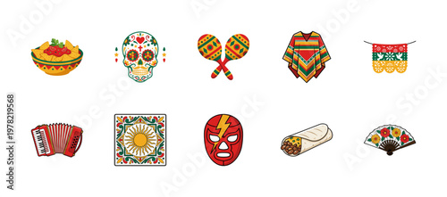 Traditional Mexican Fiesta Celebration Asset Set
