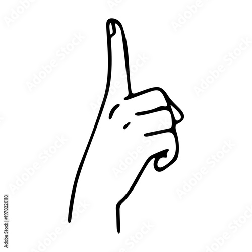 A minimalist vector graphic of a hand giving a thumbs up