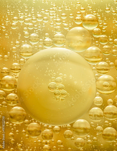Oil droplets floating in liquid representing energy crisis