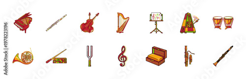 Classical Music Instrument Vector Elements