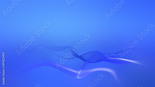 Smooth Flowing Blue Lines – Minimal Digital Artwork