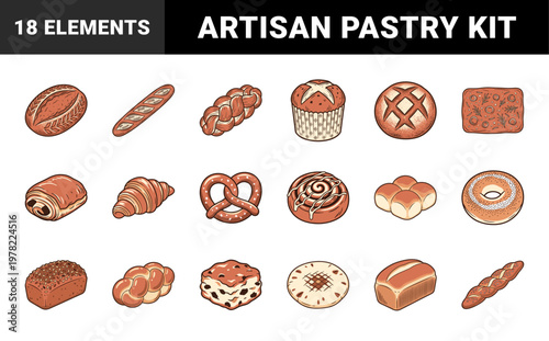 Artisan Bread and Pastry Asset Sheet