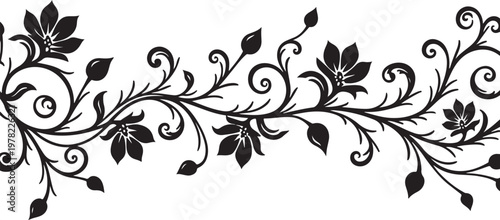 Floral and Raindrop Seamless Pattern Vector, Decorative Botanical Background Design for Textile and Wrapping Paper