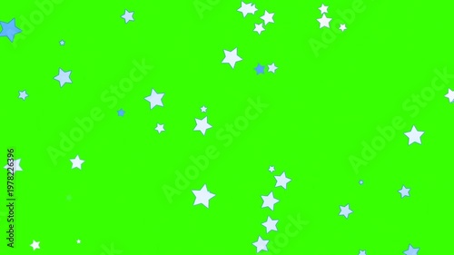 Colorful Stars Green Screen