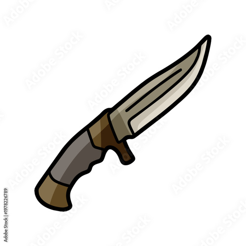 simple, colored vector pocket knife without sheath