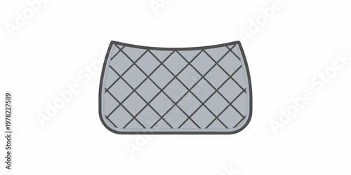 Geometric quilted saddle pad design in shades of gray and black